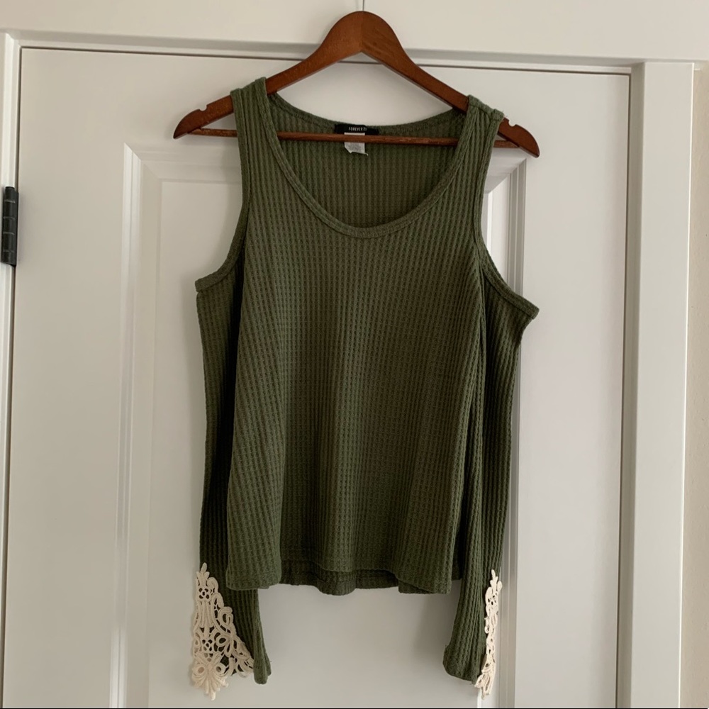 Forever 21 cut-out bell sleeve top